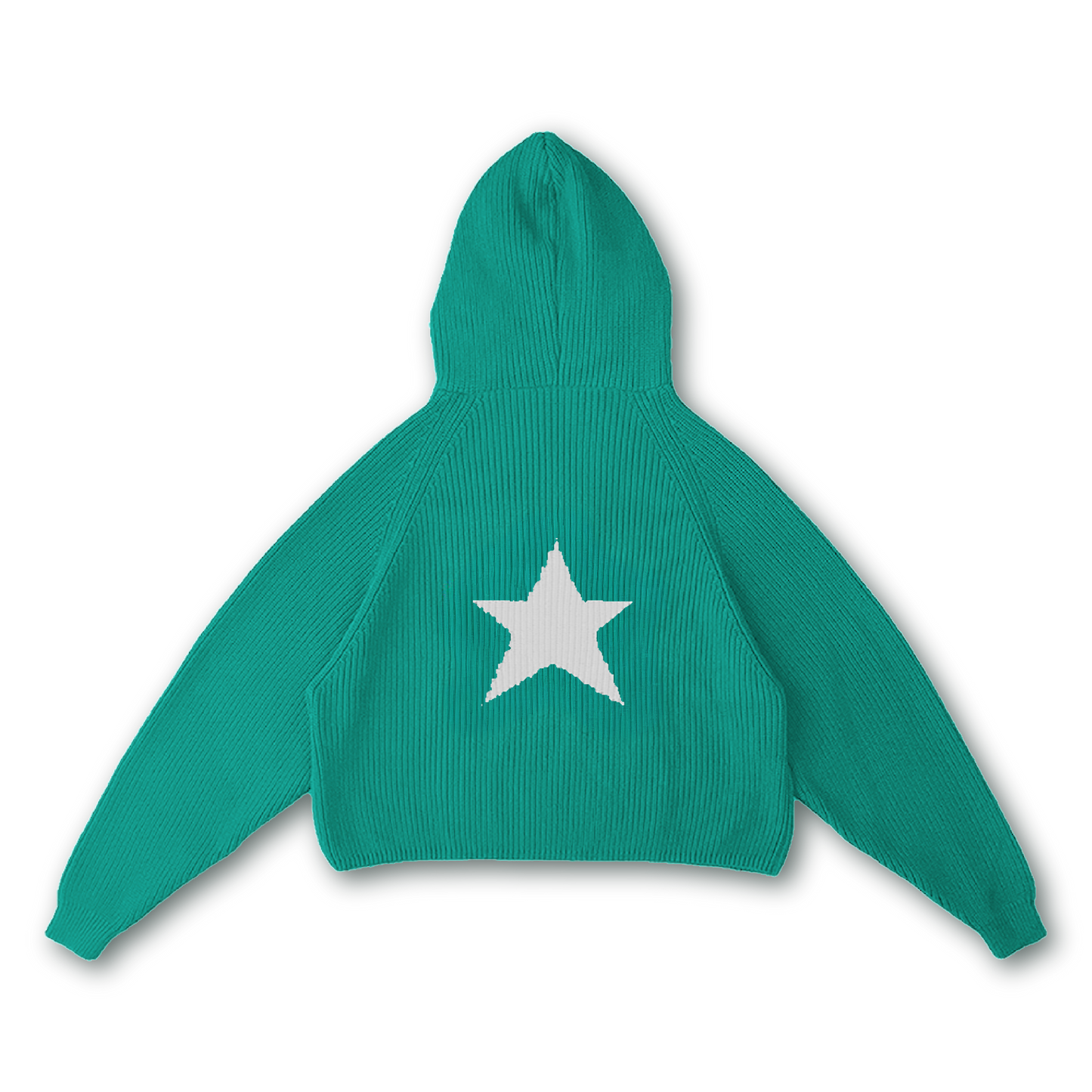 STAR KNIT ZIP-UP HOODIE - vwoollo