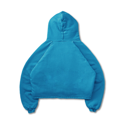 DOUBLE LAYERED PUFFY HOODIE - vwoollo
