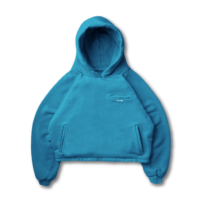 DOUBLE LAYERED PUFFY HOODIE - vwoollo