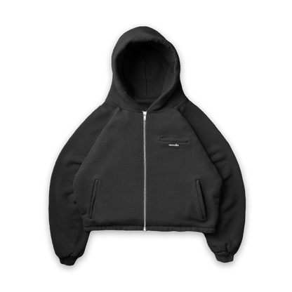 FULL ZIP COTTON HOODIE - vwoollo